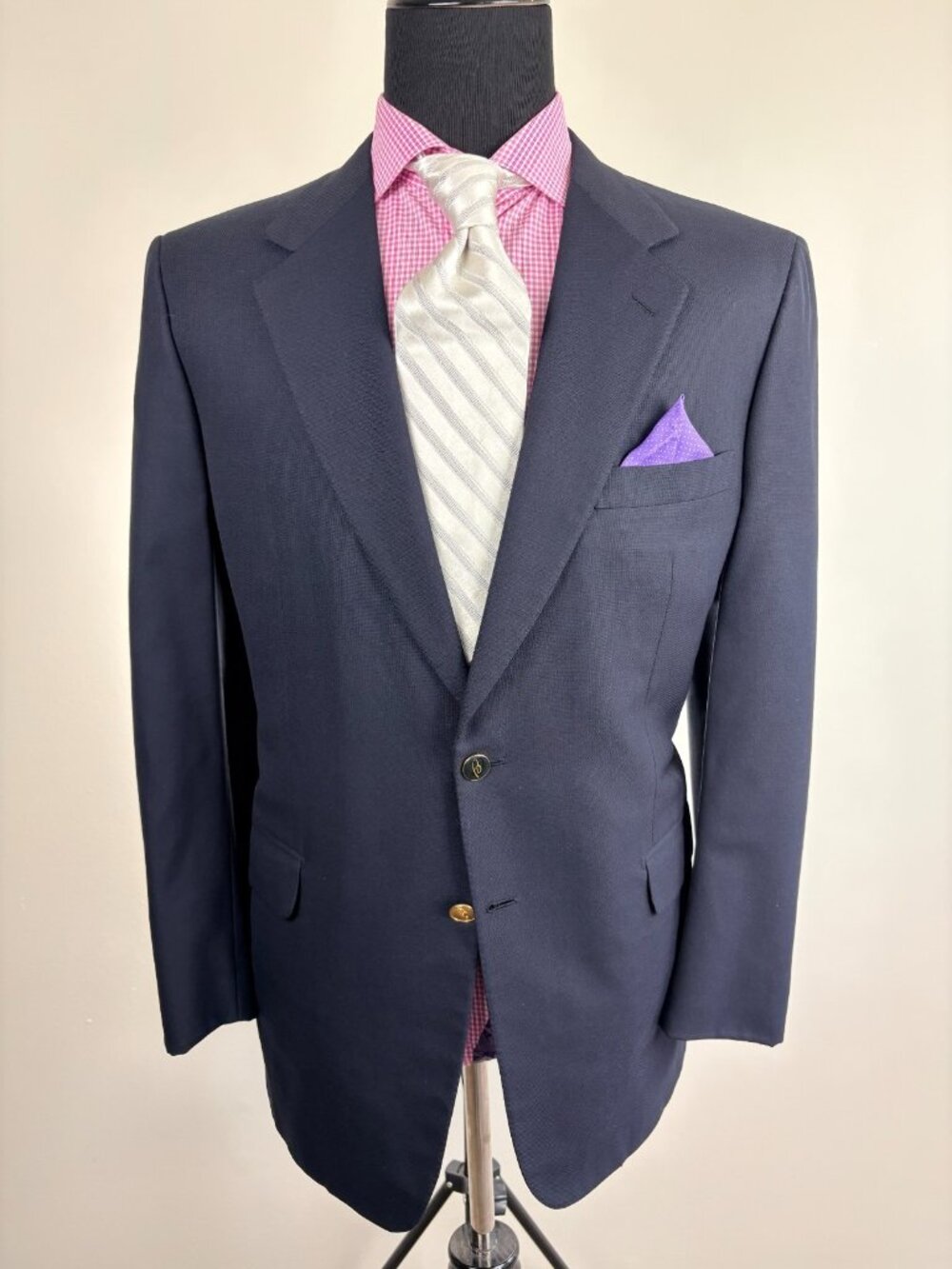 BRIONI 2-Button BLACK Blazer / Sport Jacket 46 R e56
